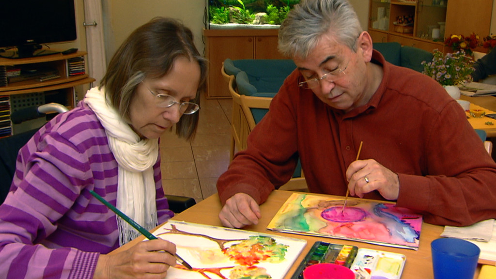 Kunstherapie mit Gästen und Angehörigen im Diakonie-Hospiz-Wannsee